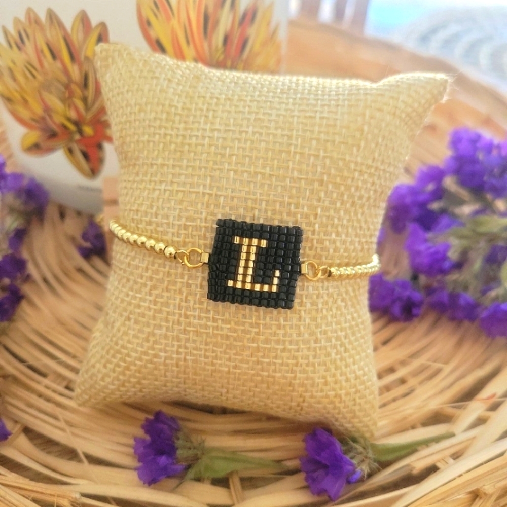 Initial L Bracelet
